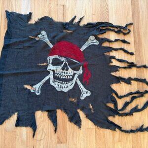 Tattered Skull & Crossbones Pirate Flag